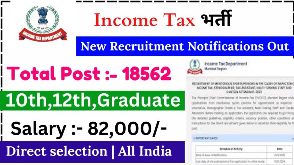 Income Tax Recruitment 2025